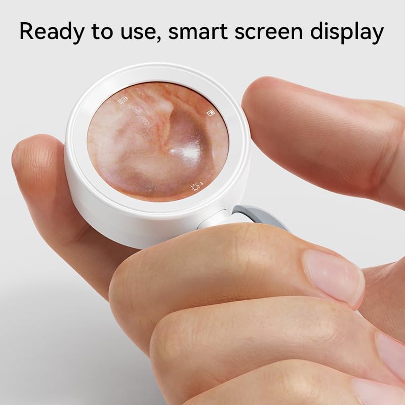 Smart Ear Camera with Screen, 2MP HD Otoscope, 90° Rotating Head, 1.38" Display, 12 Specula Tips, Photo & Video Function - BeesActive Australia
