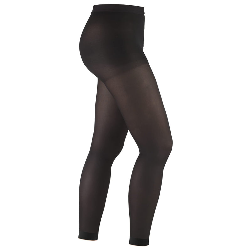 Truform Women's 20-30 mmHg Medical Compression Tights, Footless Opaque Shapewear Support Pantyhose, Medium Black Medium (1 Pair)