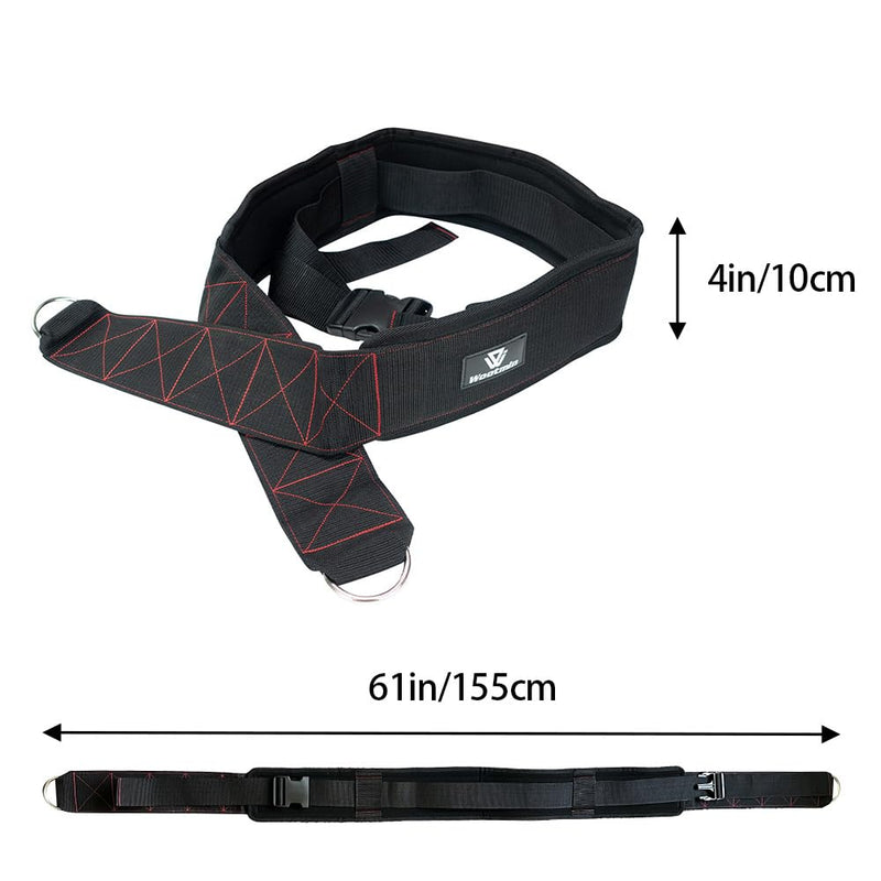 Belt for Pulling, Strength Training, adjustable belt, gravity tension training, contains a belt and a strap Red Line