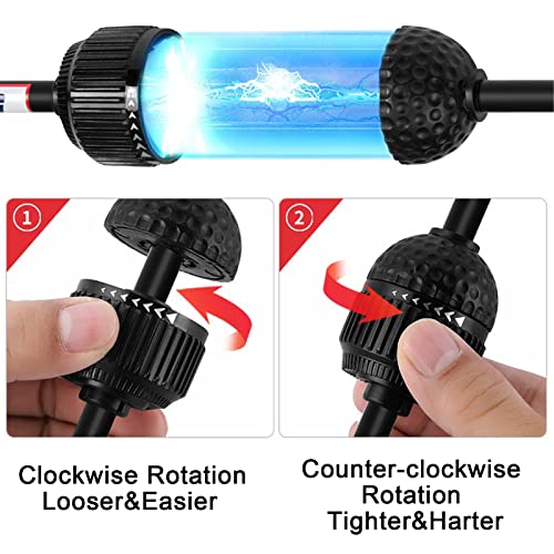 PGM Golf Swing Trainer Aid -2.0 Golf Swing Training Aid Golf Practice Warm-Up Stick for Strength Flexibility and Tempo Training -Suit for Practice Chipping Hitting Golf Accessories Right - Fixed Length