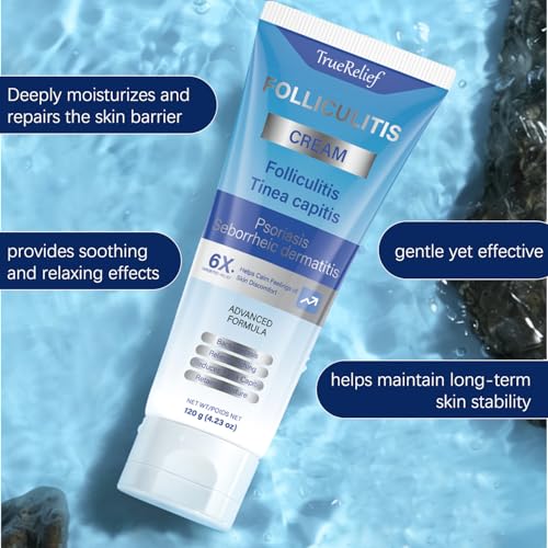 Folliculitis Cream | Soothes & Helps Clear Bumps on Scalp, Face, Body & Butt | for Ingrown Hairs, Razor Bumps & Acne | 120g (01)
