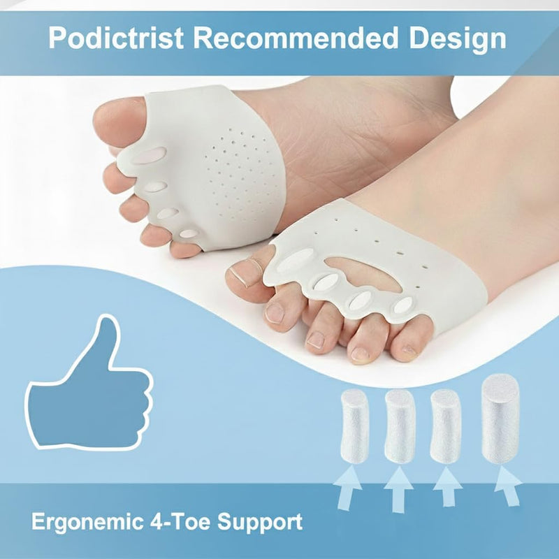Upgraded Toe Separators & Toe Spacers for Women and Men - Podiatrist Recommended, Bunion Corrector, Foot Alignment and Pain Relief(2 Pair) 4