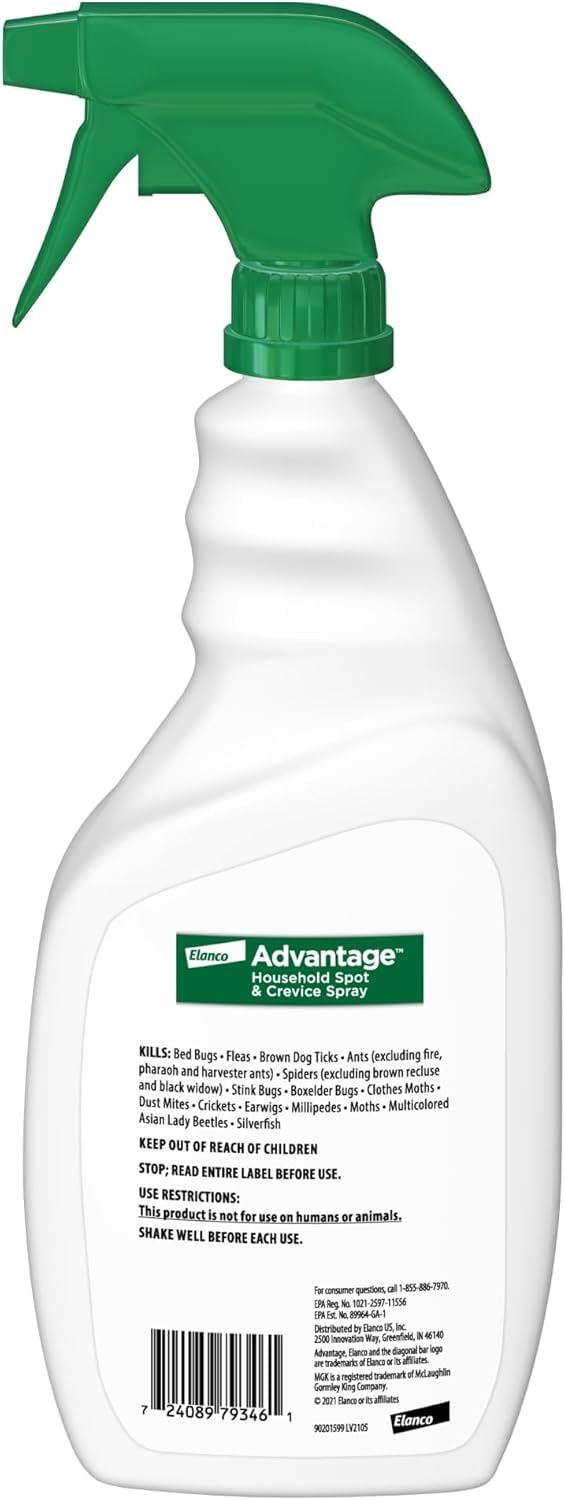 Bundle of Advantage Topical Cat Flea Treatment and Prevention for Small Cats 2-9 lbs. + Advantage Household Spot & Crevice Spray | Kills Fleas & Ticks & Bedbugs | 24 oz. Small Cat + Household Spray