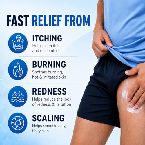 Hermon Jock Itch Cream: Ringworm Treatment for Humans, Athlete's Foot Cream -Fast and Effective Symptom Relief of Itching, Burning and Redness -100ml 1 Pack Cream