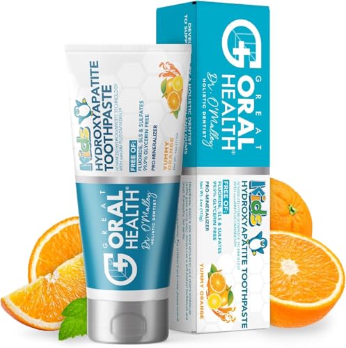 Dentist Formulated Non Toxic Nano Hydroxyapatite Toothpaste for Kids Fluoride Free, Safe Children & Toddler Toothpaste for Cavity Protection + Strawberry Childrens Oral Probiotics with BLIS K12 M18