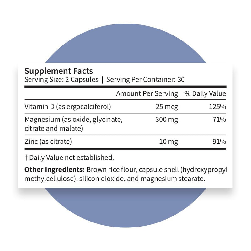 Pattern Wellness Magnesium Complex Supplement – 120 Vegan Capsules | Supports Muscle, Bone & Relaxation Health – with Zinc & Vitamin D – Daily Support Formula 60 Count (Pack of 2)