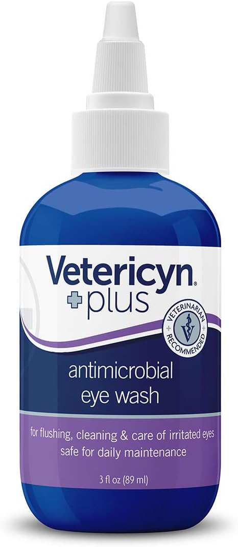 Vetericyn Plus Dog and Cat Eye Wash | Eye Drops for Dogs and Cats to Flush and Soothe Eye Irritations, Dog Tear Stain Cleaner, Safe for All Animals. 3 ounces 3 Fl Oz (Pack of 1) - BeesActive Australia