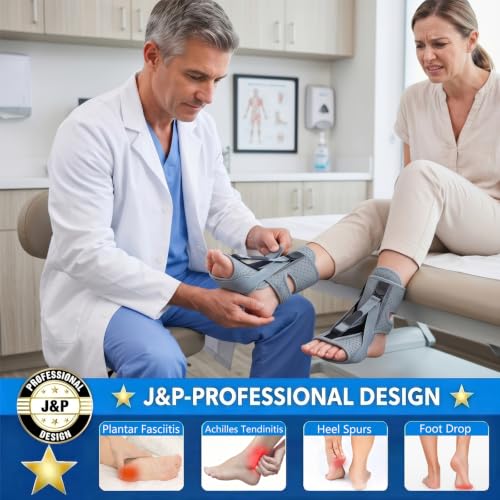 2P Plantar Fasciitis Night Splint, Foot Brace for Planters Facetious Relief