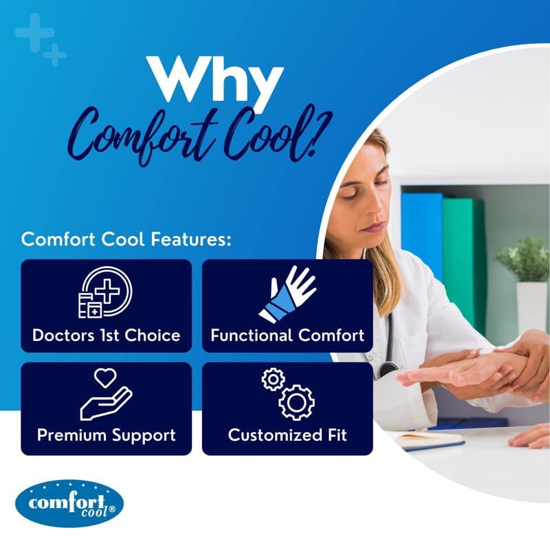 Comfort Cool Thumb CMC Restriction Splint, Right Medium Plus 7-7/8" to 8-1/4" Black Right Medium 7-1/4" to 8-1/4"