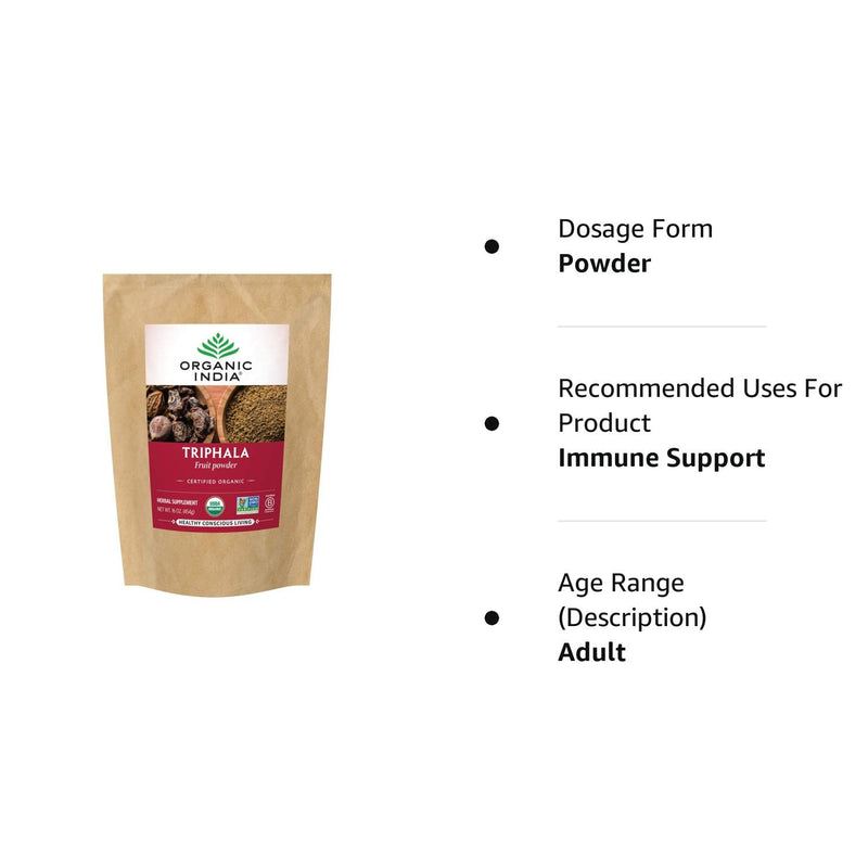 ORGANIC INDIA Triphala Powder, Digestive Support (1 Pound) - BeesActive Australia