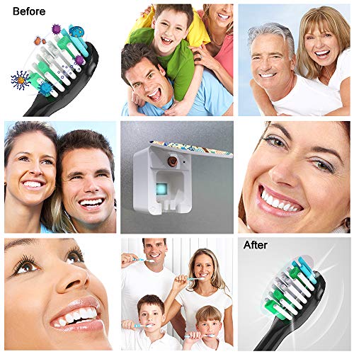 Wagner & Stern UV Toothbrush Sanitizer. Rechargeable Battery, 3D Design, Compatible with All Brush Heads. Multicolor