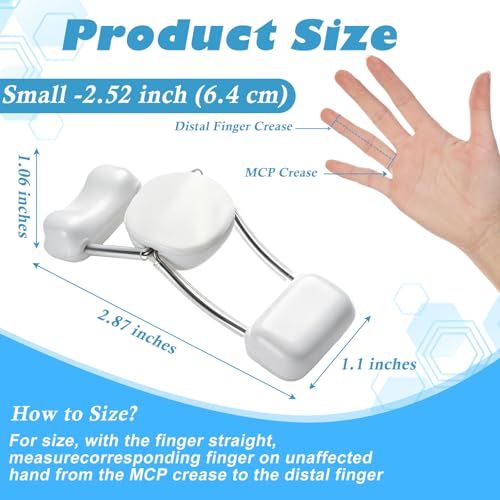 TrelaCo Spring Finger Extension Splint Small White Finger Straightener