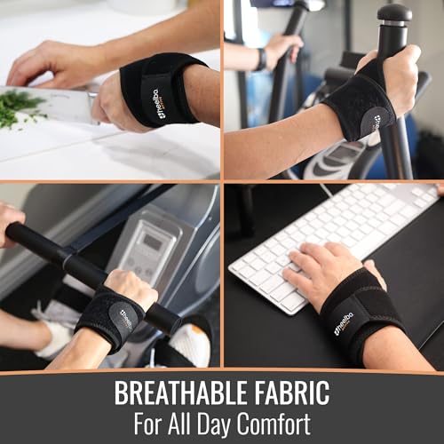 Heelbo Active Universal Support Wrist Compression Brace | Carpal Tunnel Wrist Brace Night Support | Unisex| Left Hand & Right hand for Pain Relief & Injury Recovery