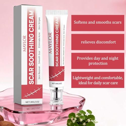 Gentle Scar Management Solution for Surgical Marks, Acne Spots, Burns & Keloids - Fragrance-Free, Non-Irritating Formula-Red (1) 1