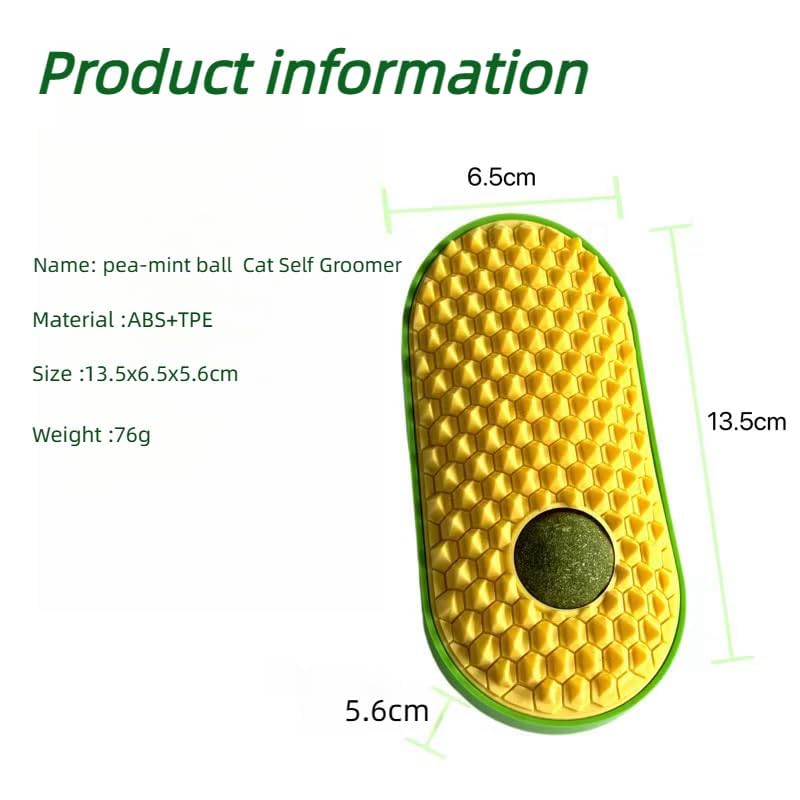 2Packs Self Grooming Tool with Catnip, Wall Corner Scratcher, Massage Brush for Long & Short Fur Cats and Puppies - BeesActive Australia