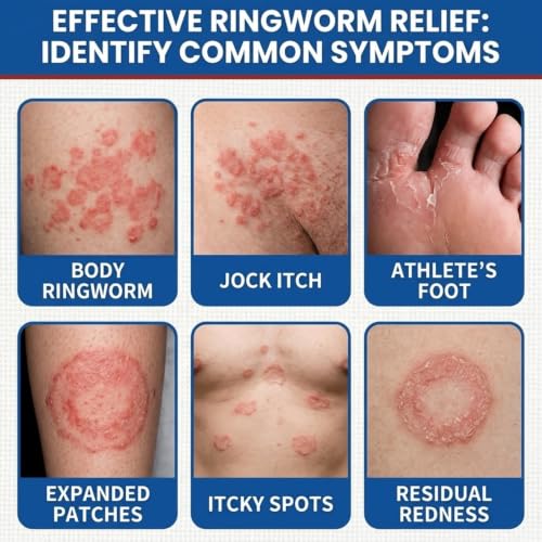 Antifungal Ringworm Treatment Cream, - Miconazole Nitrate 2% Antifungal Cream for Humans - For Fast Itch Relief, Jock Itch & Athlete's Foot - Cream with Ceramides & Tea Tree Oil, Non-Greasy, 3.53oz