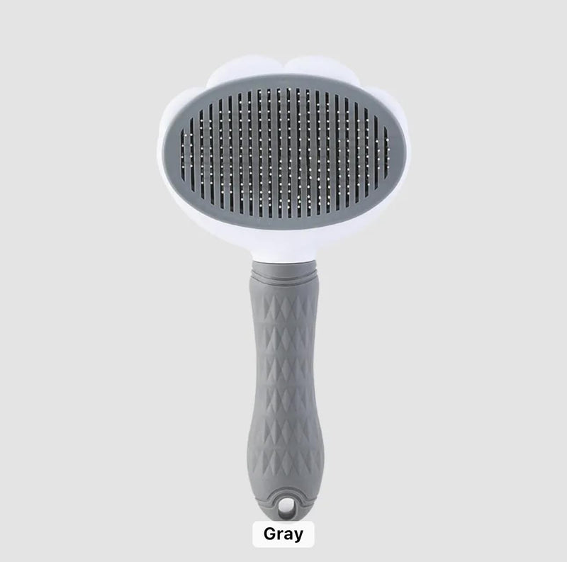Pet Hair Brush for Small Dogs and Cats, Long Handle, Lightweight, Gray, grey - BeesActive Australia