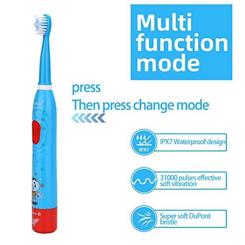 OJV 8620 Musical Electric Toothbrushes 8630 Kids Sonic Electric Toothbrushes (Pink+Bule)