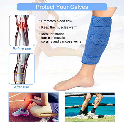 Calf Brace Compression Support Three Strap Sleeve for Leg for Sports Running Basketball