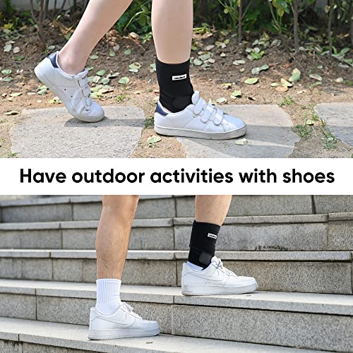NEOFECT Drop Foot Brace - Adjustable AFO Ankle Brace for Walking & Stroke Recovery, Breathable Material for Ankle and Foot Support, Comfortable Design (Large/Left) LEFT Large / Left