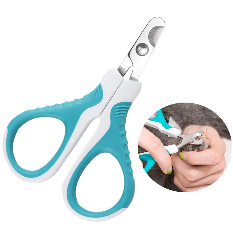 Upgraded 2 Pcs Pet Nail Clippers and Trimmer - Professional Pet Nail Clippers and Claw Trimmer for Cats, Small Dogs, and Any Small Pets (LJ-ZXS-120211) 2 Pack Blue - BeesActive Australia
