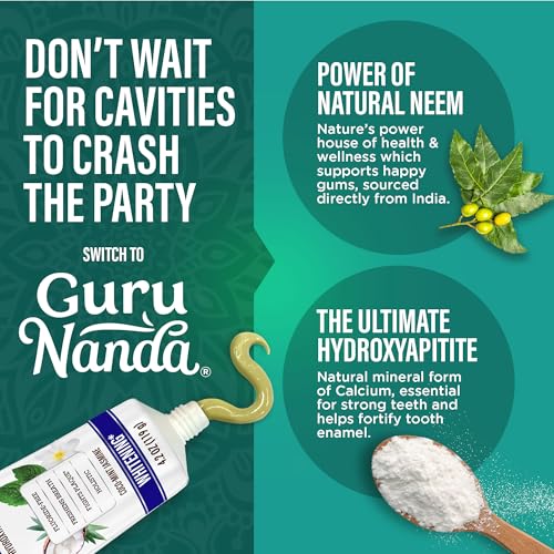 GuruNanda Complete Oral Wellness Kit – Coconut & Peppermint Oil Pulling & 4-Pack Fluoride-Free Toothpaste for Cleaner Mouth, Happy Gums & Brighter Smiles
