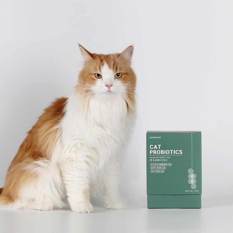 Doctor By Cat Probiotics - 100 Billion CFU High-Potency Formula, Daily Digestive & Immune Support Supplement for Cats, 30 Sachets (1.59 oz)