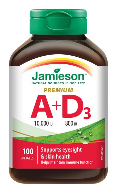 Jamieson Vitamin A & D Fortified 100 Softgels