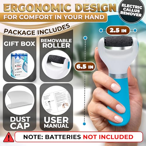 Battery Operated Foot Callus Remover for Dead Skin, Exfoliating Tool Ocean Blue Callus Remover