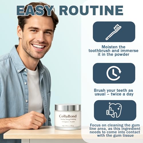 Mooths Teeth Whitening Powder – with Hydroxyapatite, Mess-Free Brushing Powder for Fresh Breath & Bright-Looking Teeth, Natural Oral Care, 1.76 Oz