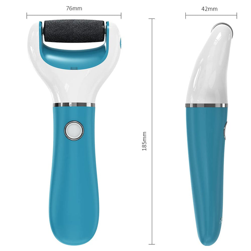 Electric Foot File Callus Remover Professional, 2-Speed Rechargeable Pedicure Tool for Remove Calluses, Dry, Hard, Dead, Cracked Skin, Includes 2 Coarses (Blue) - BeesActive Australia
