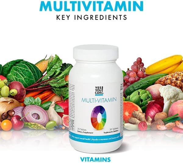 Yes You Can! Daily Multivitamin for Men and Women, 30 Tablets | Rich in vitamins A, B, C & E with antioxidants, supports overall health and well-being 30 Count (Pack of 1)
