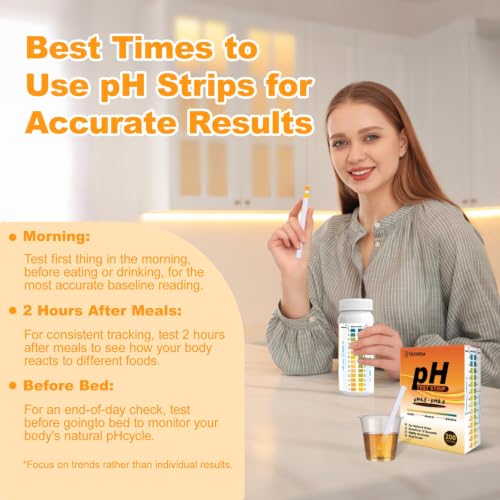 pH Test Strips for Urine and Saliva (4.5-9.0) 200 Count (100×2 Bottles)