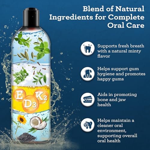 GuruNanda Advanced Oil Pulling & Coconut Oil Pulling Bundle with Toothbrush, Tongue Scraper - for Happy Teeth & Gums & Bad Breath