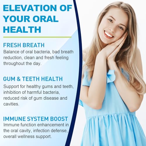 Oral Probiotics for Bad Breath Treatment for Adults, Oral Health, 2 Pack 60 Count (Pack of 2)