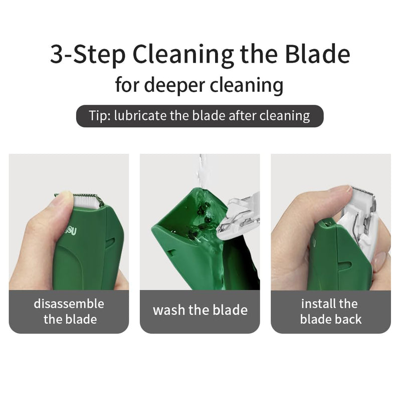 Baby Hair Clippers for Beginners - 13 Pieces Professional Baby Hair Cutting Kit, Silent Hair Clippers Autism with IPX7 Waterproof, Safe Ceramic Blades and LCD Display for Babies & Children & Adults Emerald - BeesActive Australia