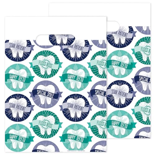 Molar Circles Dental Giveaway Bags, 9" x 12", 100 Pack 9" x 12"