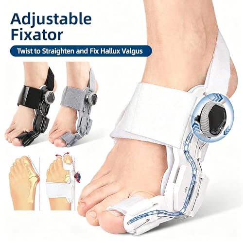 Bunion Corrector with Adjustable Knob, Big Toe Straightener Splint 1 PCS White