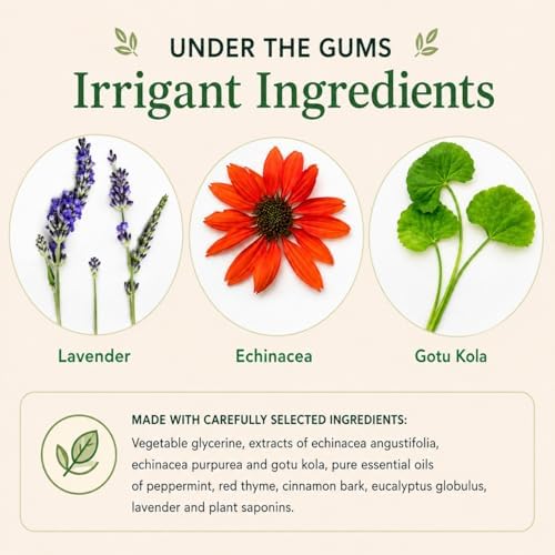 Dental Herb Company Under The Gums Irrigant Solution for Water Flosser 4oz 4 Fl Oz (Pack of 1)