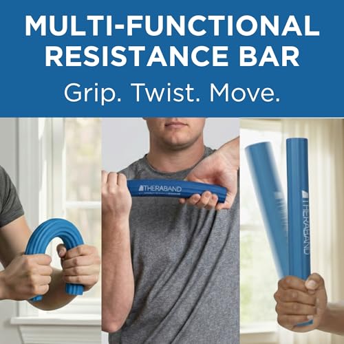 THERABAND FlexBar, Flex Bar, Physical Therapy, Tennis Elbow, Blue