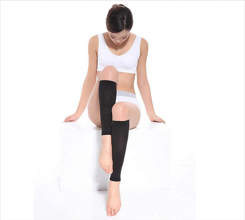 Women's Medical Compression Stockings 15-20mmhg Socks Calf Sleeve Black - BeesActive Australia