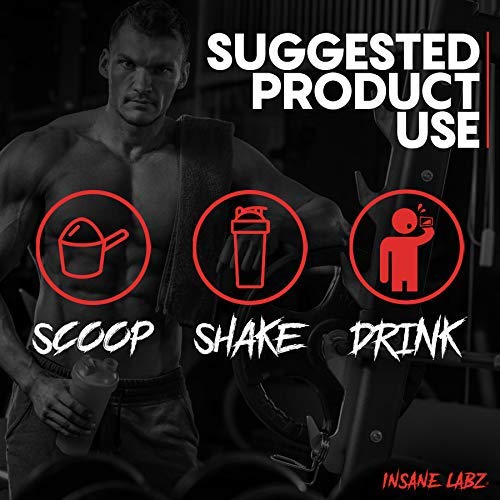 Insane Labz Psychotic Gold, High Stimulant Pre Workout Powder, Extreme Lasting Energy Focus, Pumps and Endurance with Beta Alanine, DMAE Bitartrate, NO Booster (35 Servings, Watermelon) 7.1 Ounce (Pack of 1)