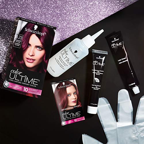 Schwarzkopf Color Ultime Hair Color, 5.23 Charcoal Fuchsia, 1 Application - Permanent Hair Dye for Vivid Color Intensity and Fade-Resistant Shine up to 10 Weeks (Pack of 2) 2 Count 5.23 סיה פחם
