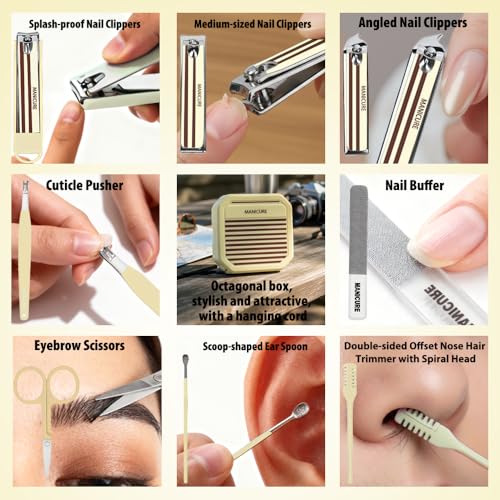 Manicure and Pedicure Kit,Nail Clippers for Women,Travel Gifts for Women,Nail Tools Set 8 in 1,Fingernail Clipper,Manicure Set Men,Gifts Set for Men,Stocking Stuffers for Teen Classic3