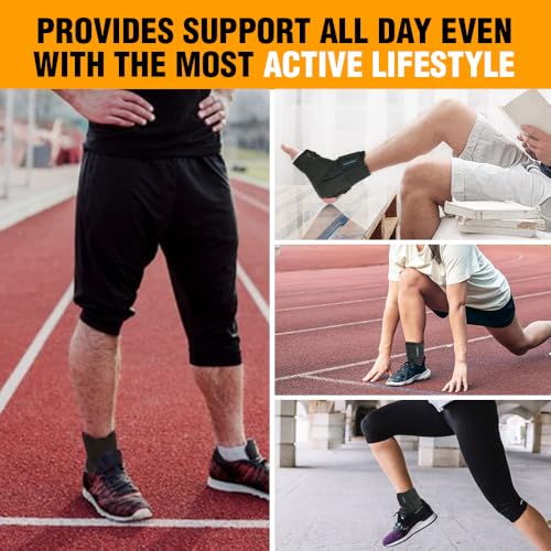 Doc Miller Lace Up Ankle Brace with Adjustable Straps for Men & Women Black XX-Large