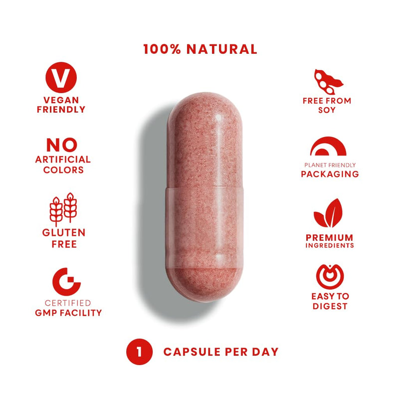 FEEL GOOD Superfoods 1000mg Immune Support Capsules Made with 25 Organic Fruits and Vegetables, Strong Immunity Boosters with Vitamins A, C, D3, and Zinc, 60 Count Vita Extra Strength - 60 Count