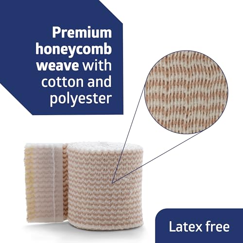 Medline Non-Sterile Matrix Elastic Bandages with Self-Closure, Stretched, 2" x 5 yd. (5.1 cm x 4.6 m), Ideal for Wound Care, Pack of 10