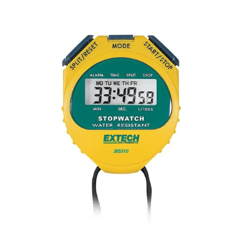 Extech 365510 Stopwatch/Clock, Yellow - BeesActive Australia