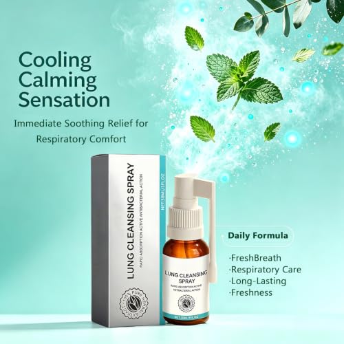 2PCS-Lung Cleansing Spray, Herbal Cleanse Spray, Mullein Leaf Extract Oral Mist for Cool and gentle Lung Cleanse, Respiratory Support, Easy Breathing Support,30ML / 1 FL.OZ M