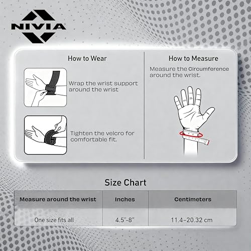 Nivia Wrist Support Pack Of 2 Black